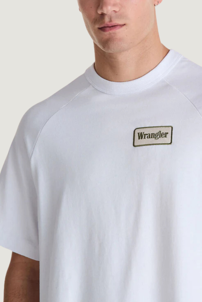 Raglan Boxcar Tee White