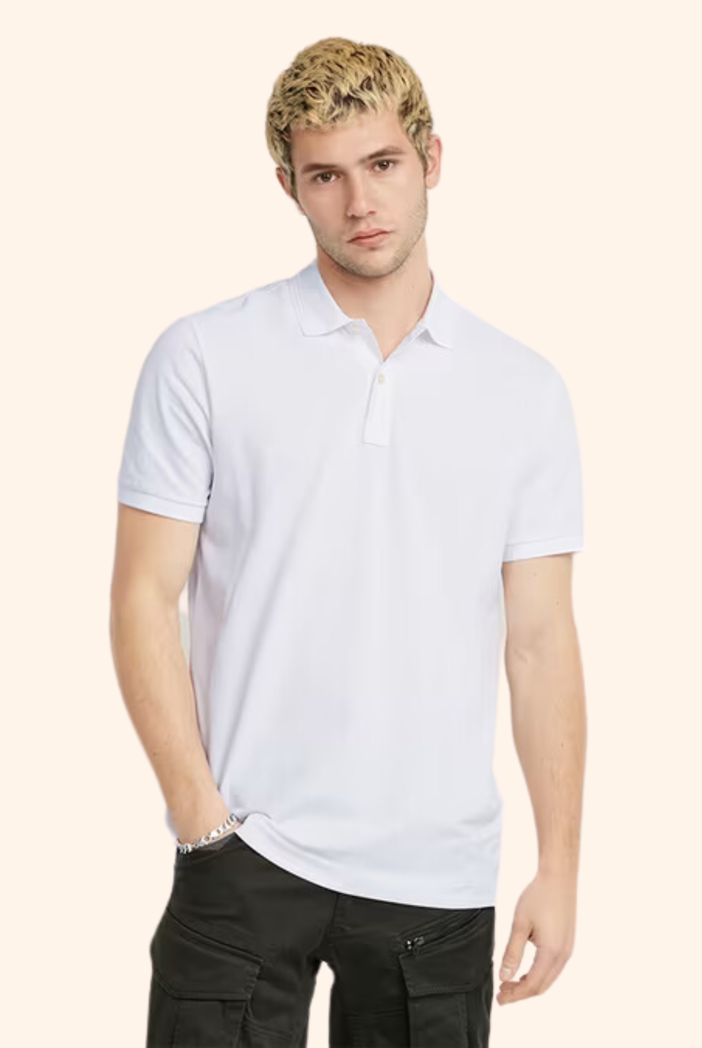 Dunda Slim Polo White