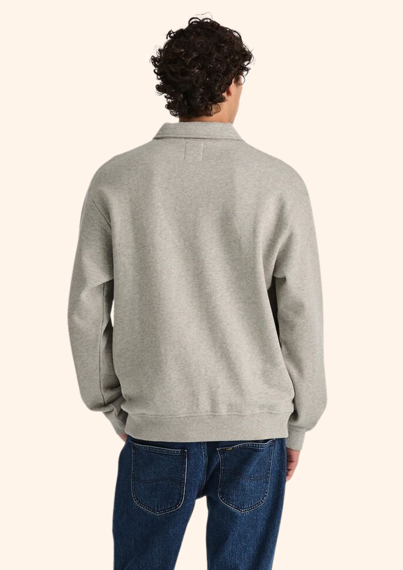 Collar Fleece Sweat in Grey