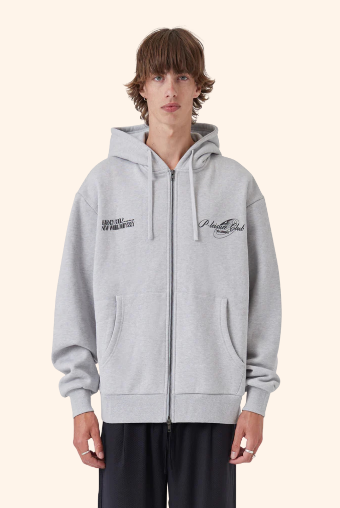 NS Zip Hood in Grey