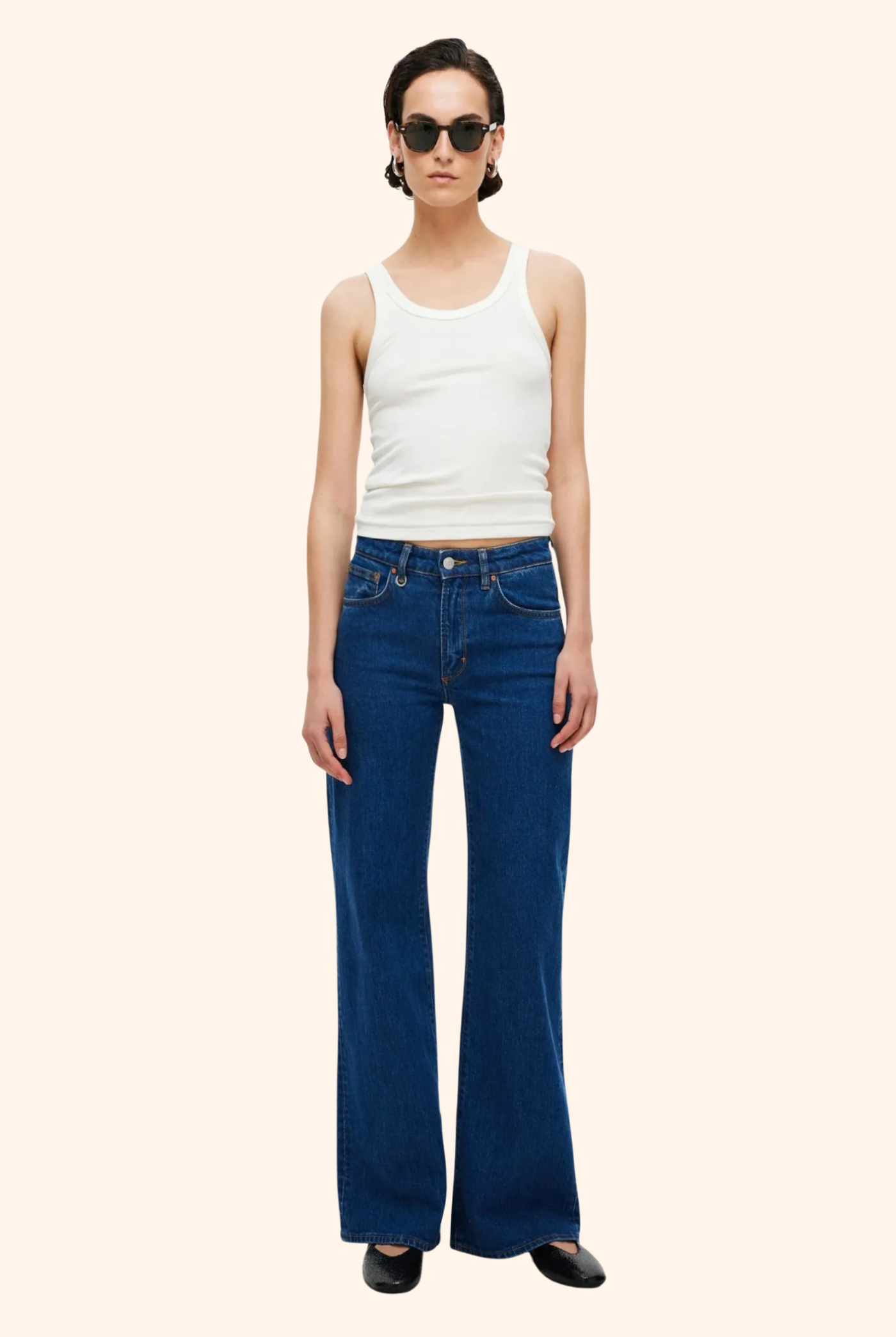 Eva Wide Jean in Royal Indigo
