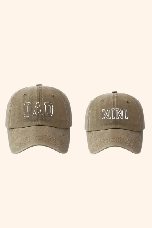 Dad Mini Caps in Beige