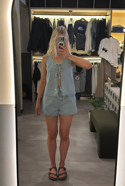 Essie Denim Top in Light Blue