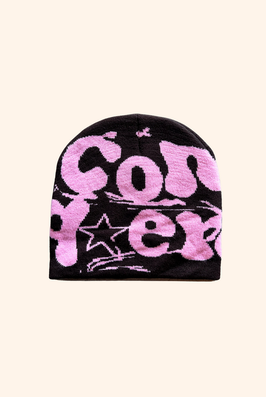 Bronco Beanie in Pink/Brown