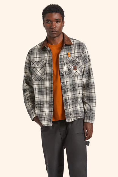 Builders Bowery Flannel in Off White