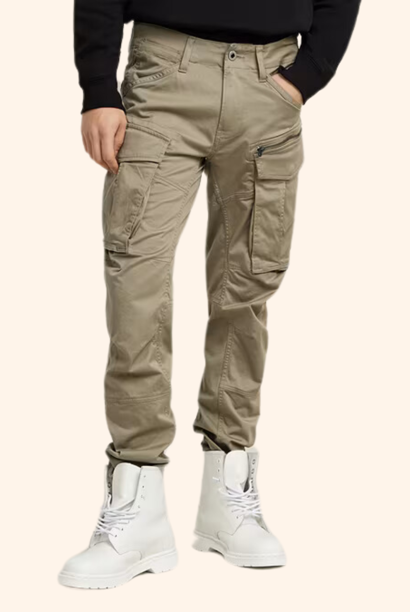 Rovic Zip 3D Regular Tapered Pant Dune