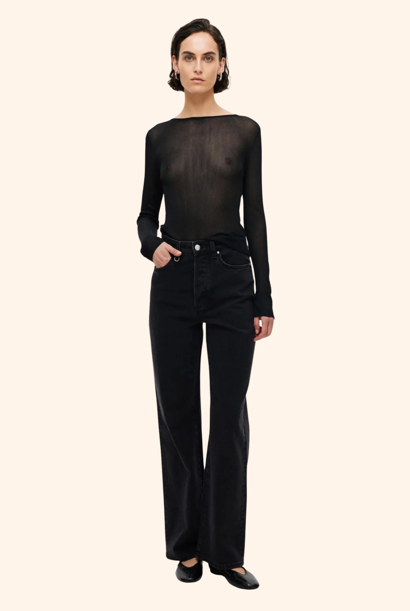 Coco Relaxed Jean in French Black