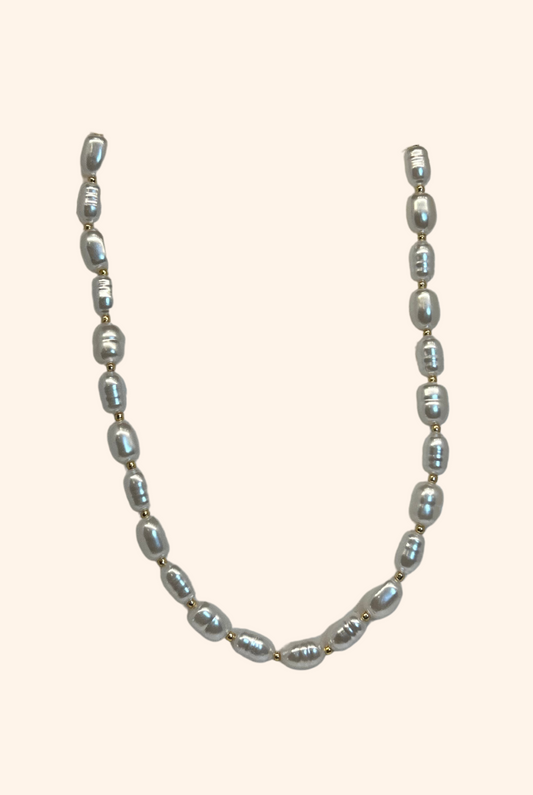 Gold Pearl Necklace
