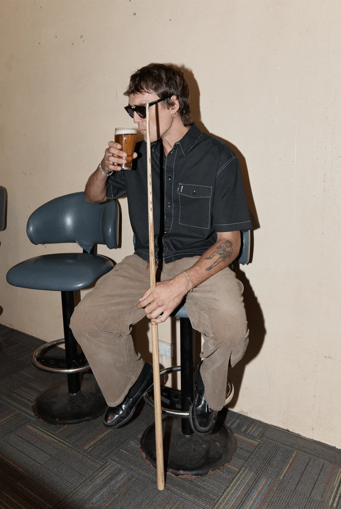 Welcome Back Baggy Pleated Pant Fossil
