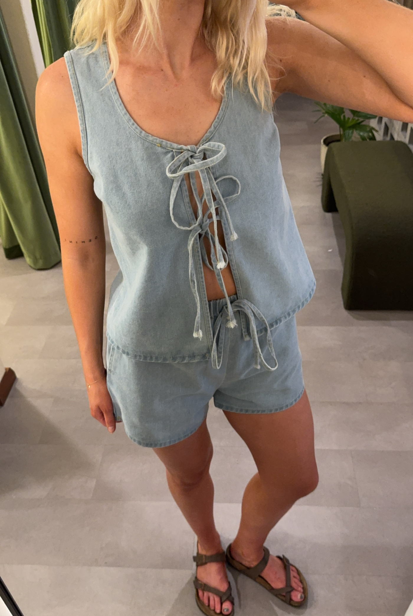 Essie Denim Top in Light Blue