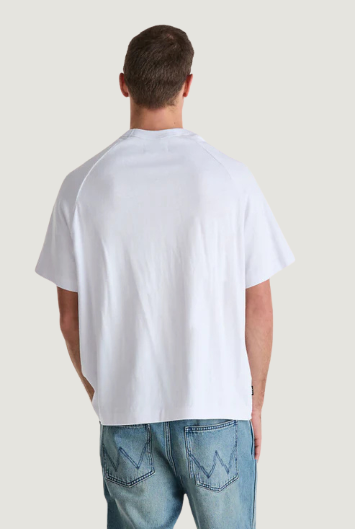 Raglan Boxcar Tee White