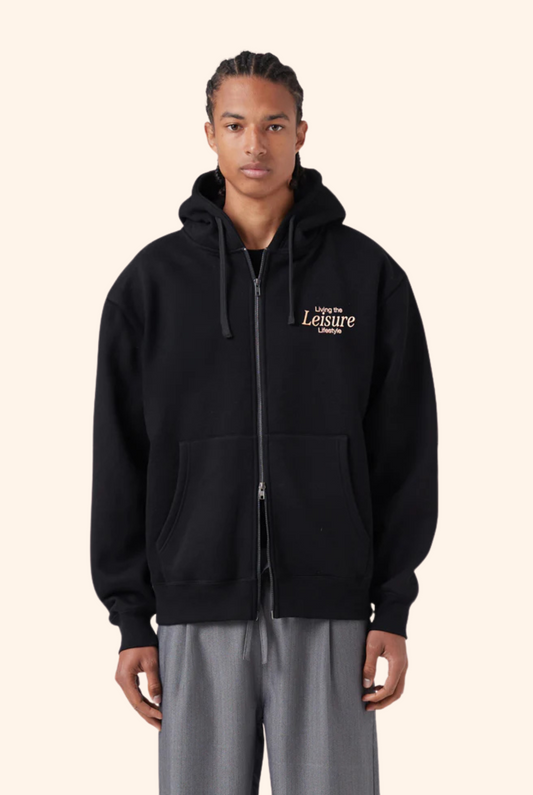 PC Zip Hood in Black
