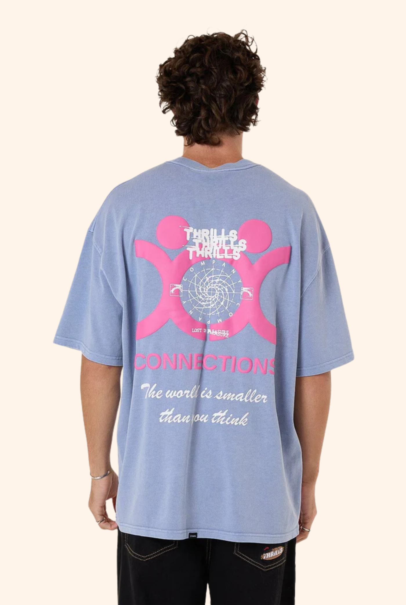 Connections Box Fit Tee in Blue