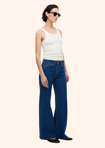 Eva Wide Jean in Royal Indigo