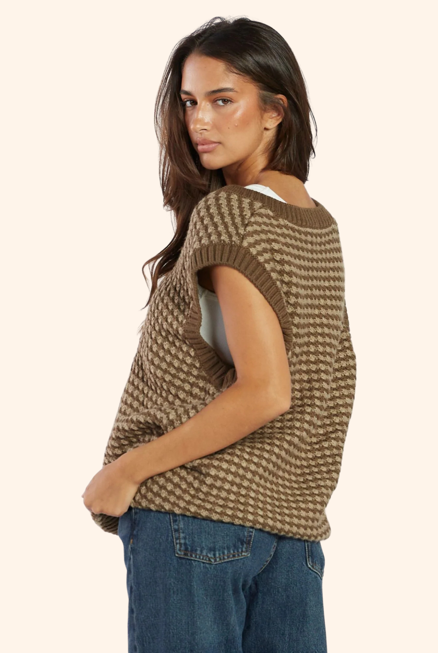Lowen Vest in Morel Mix