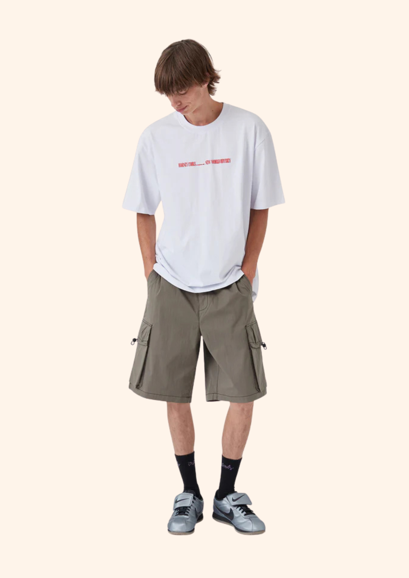 Parachute Short in Pewter