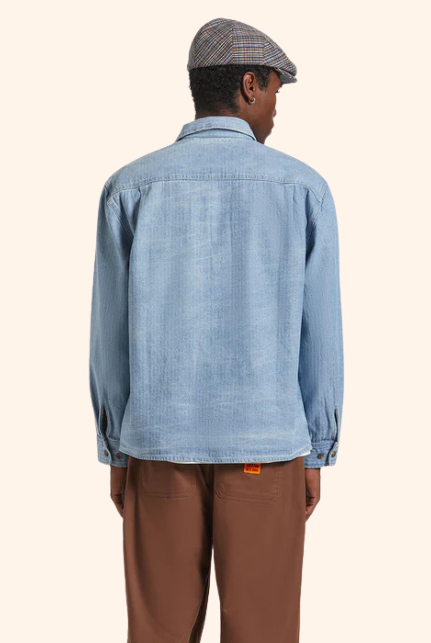 Herringbone Overshirt in Denim