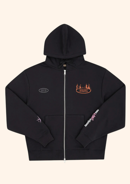 NWO Zip Hood in Black