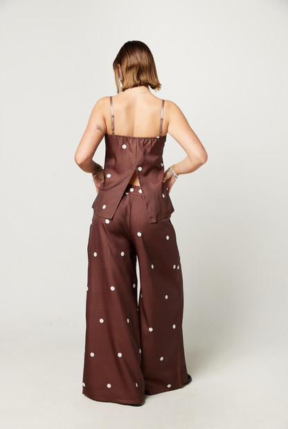 Koah Polka Dot Set in Chocolate
