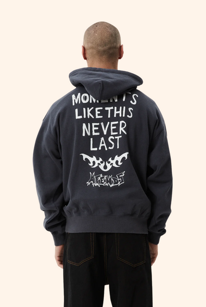 Moments Boxy Hoodie Charcoal