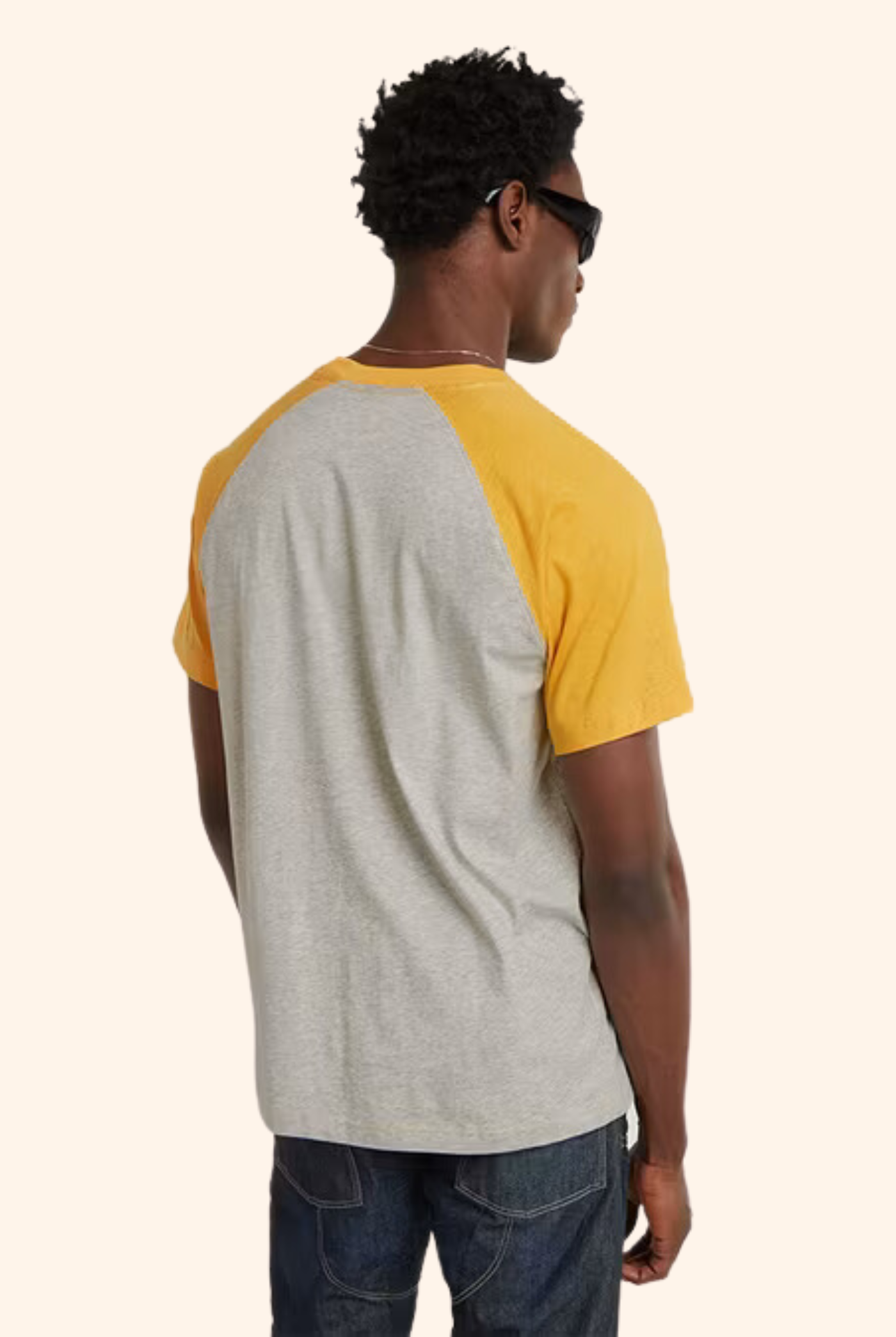 Baseball Loose Tee Grey and Yellow