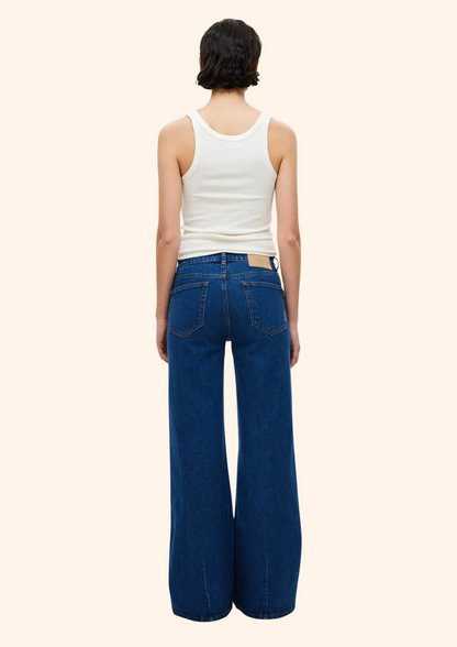 Eva Wide Jean in Royal Indigo