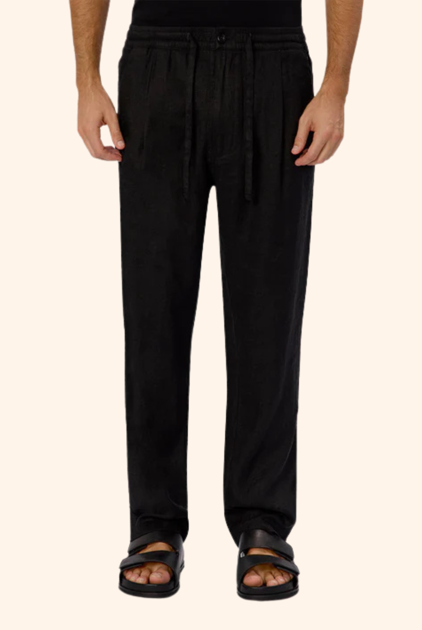 The Capri Linen Pant YD Black