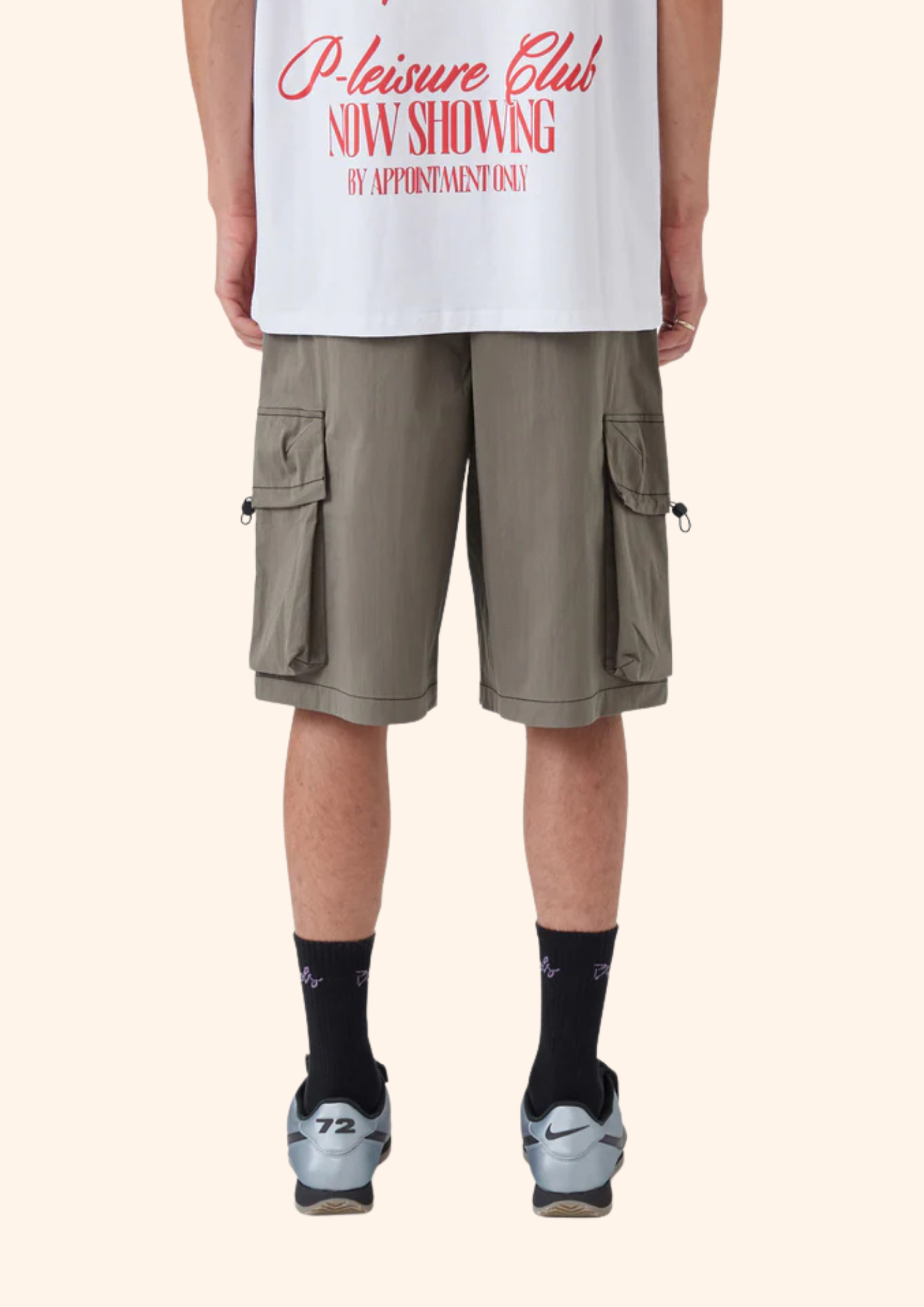 Parachute Short in Pewter