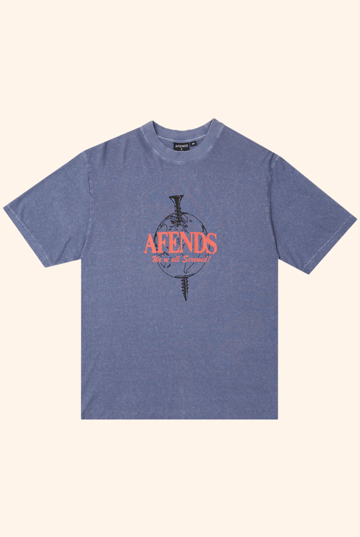 Screwed Retro Fit Tee in Shadow Grey