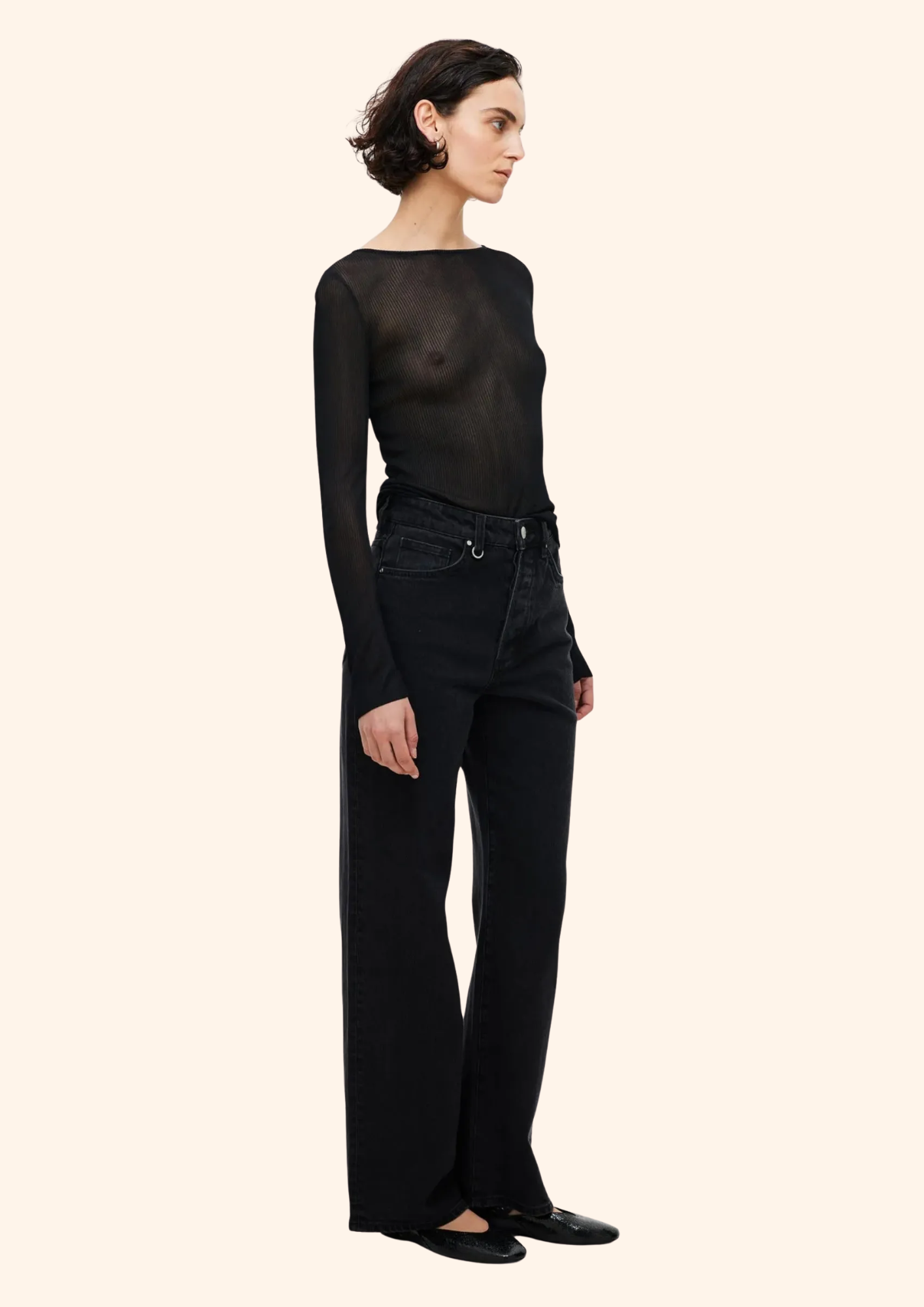 Coco Relaxed Jean in French Black