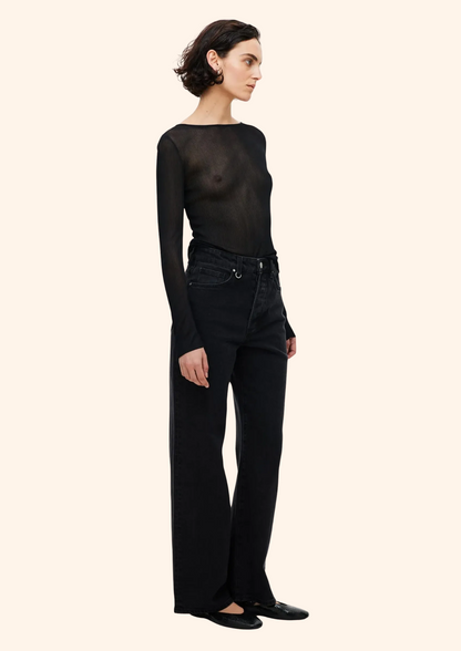 Coco Relaxed Jean in French Black