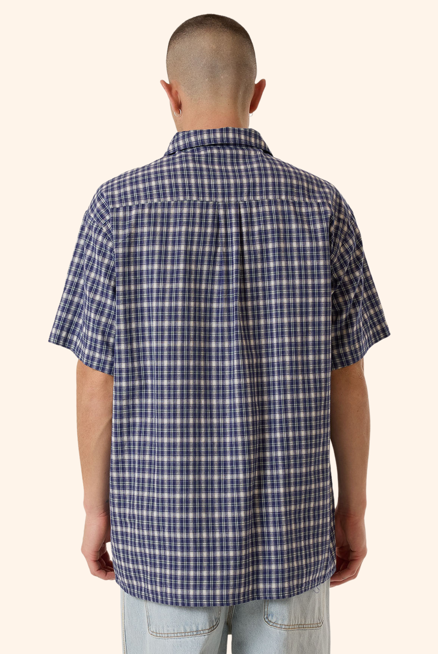 Short Sleeve Check Shirt Yakka Blue