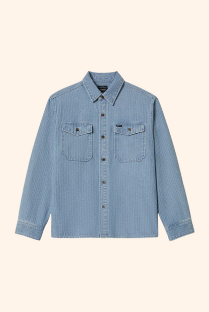 Herringbone Overshirt in Denim