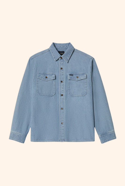 Herringbone Overshirt in Denim