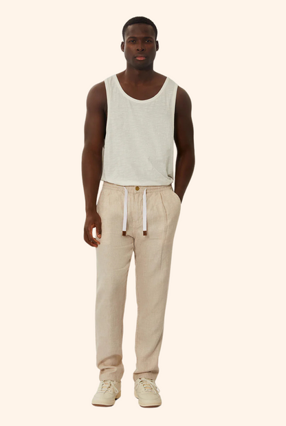 The Capri Linen Pant YD Wheat