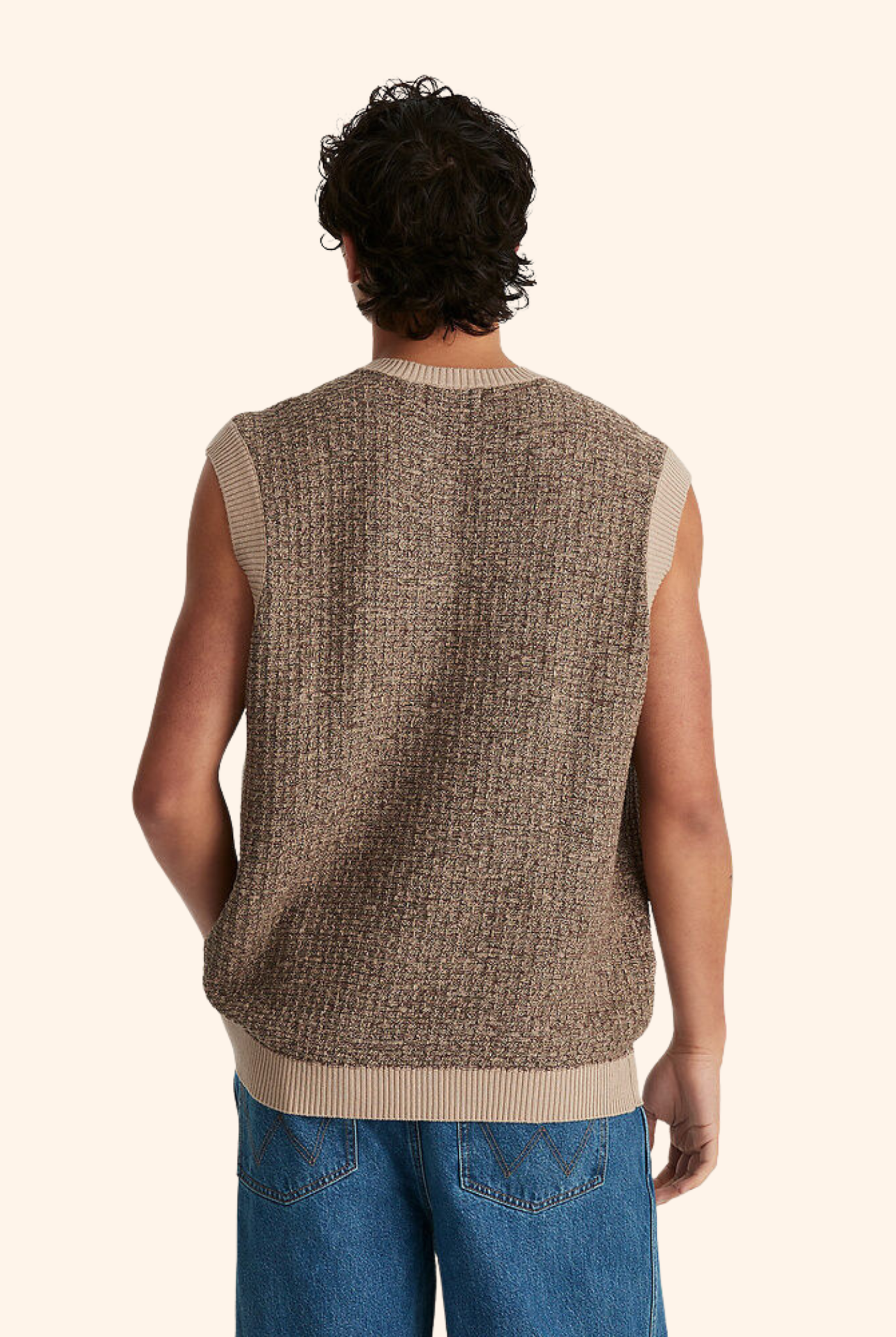 Slouch Vest Knit Sand Dune