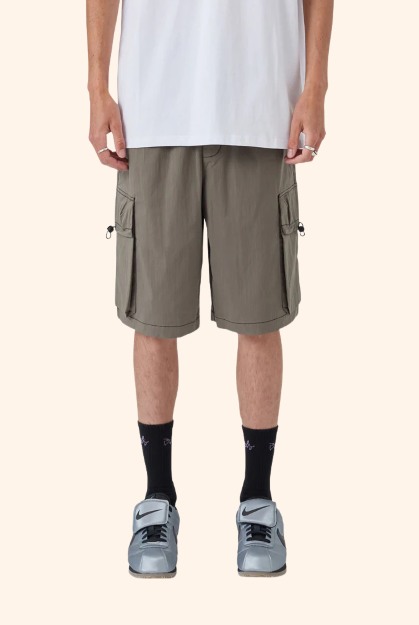 Parachute Short in Pewter