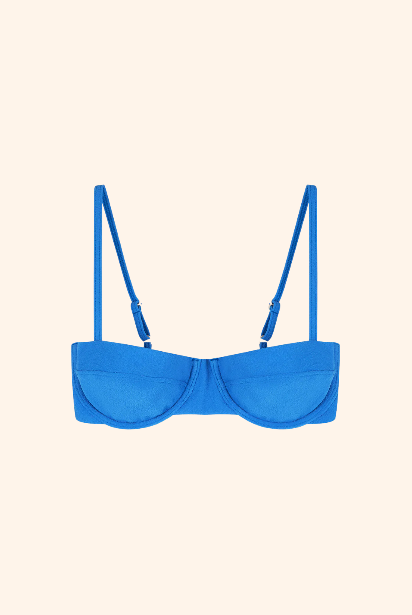 Ocean Blue Balconette Bra in Blue