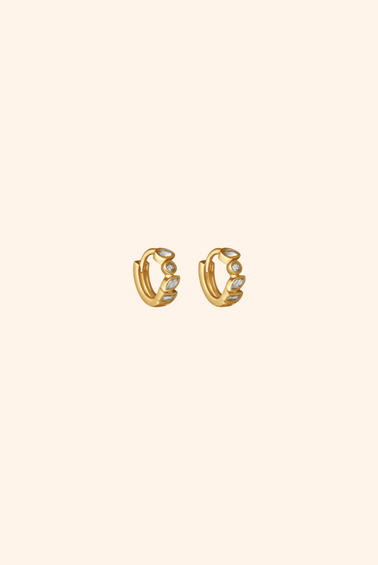 Glory Huggie Earrings Gold