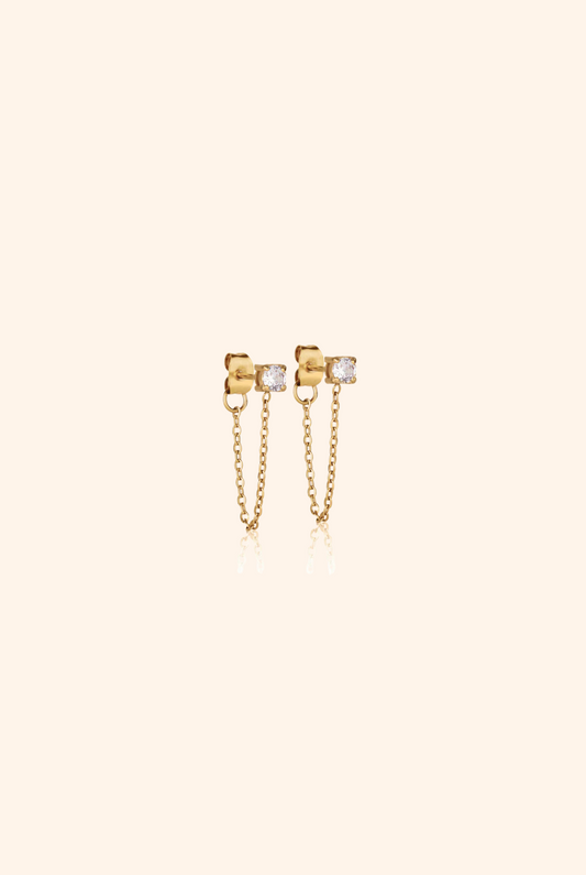 Urban Chain Earrings in Gold