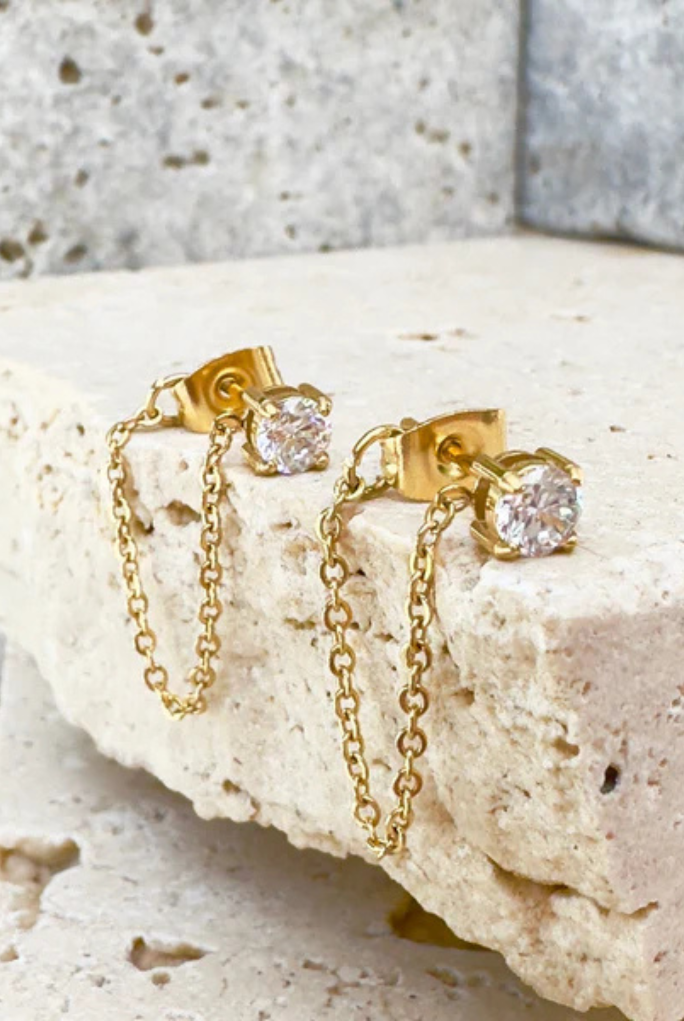 Urban Chain Earrings in Gold
