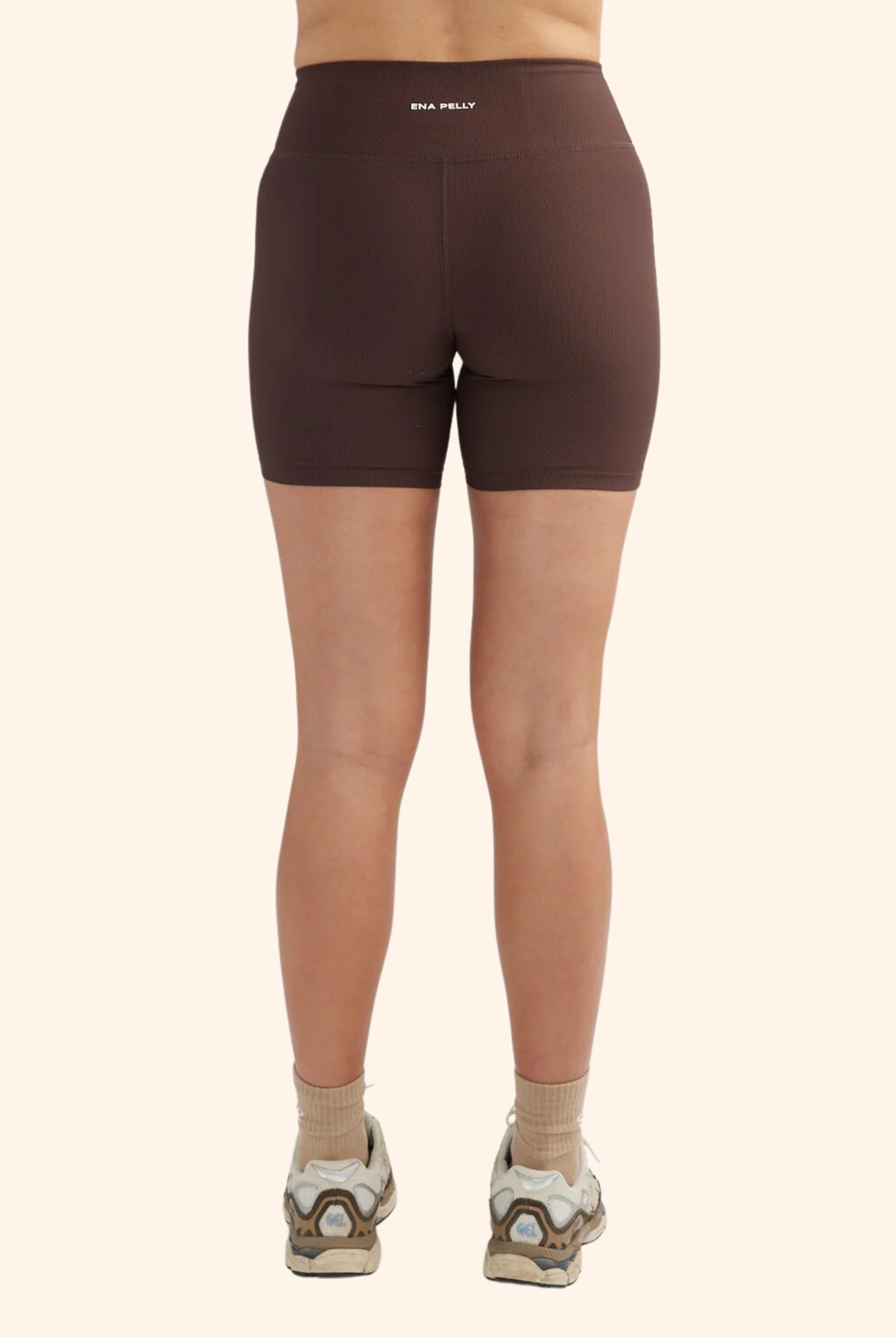 Athleisure Rib Bike Short Mocha