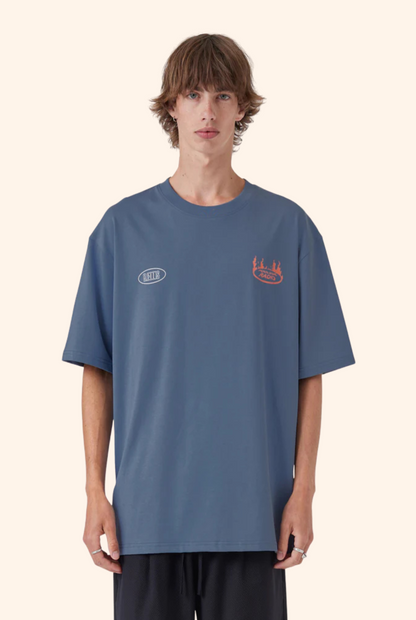 NWO Tee in Washed Blue