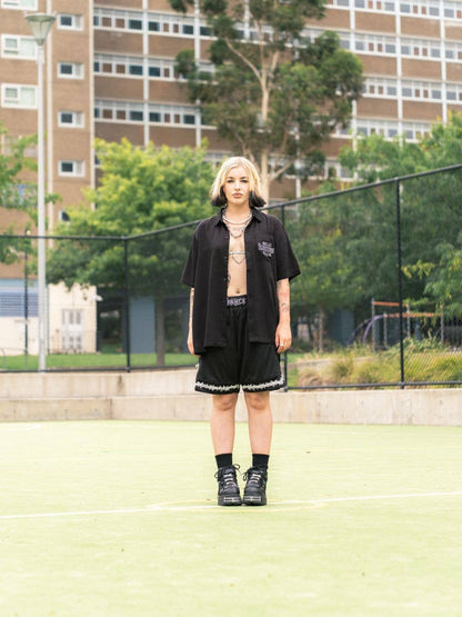 Club Stacked Bowlo Shirt Black