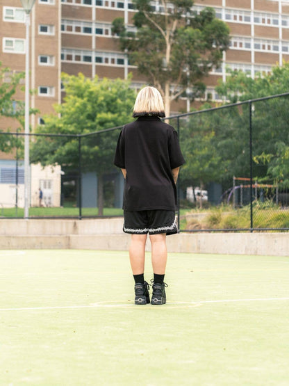 Club Stacked Bowlo Shirt Black
